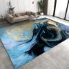 Abstract Minimalist Marble Area Rug, Fluid Art Simple Fashion Outdoor Carpet, Decorative Carpet Non-Slip Area Rugs, Suitable for Kids Boys Girls Game Room Living Room Bedroom 3x5ft view 1