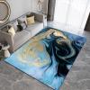 Abstract Minimalist Marble Area Rug, Fluid Art Simple Fashion Outdoor Carpet, Decorative Carpet Non-Slip Area Rugs, Suitable for Kids Boys Girls Game Room Living Room Bedroom 3x5ft view 3