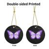 Alzheimer's Disease Awareness Christmas Pendant Round Double Sided Ceramics Decoration Pendant, Funny Commemorative Ornaments & Gift 1 Piece view 3