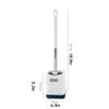 Toilet Brush Toilet Brush Holder Household Wall-mounted Soft Hair Toilet Cleaning Brush 360 No Dead End Toilet Bowl Brush Bathroom Long Handle Toilet Brushs Set Bathroom Brush and Holder ( Color : B view 2