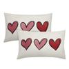 aportt Valentines Day Lumbar Pillow Covers 12X20 Inch Red Pink Heart Valentine's Day Decorative Rectangular Pillow Cases Cute Holiday Throw Pillows Set of 2 Home Decor for Sofa Porch Couch Outdoor view 1