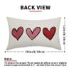 aportt Valentines Day Lumbar Pillow Covers 12X20 Inch Red Pink Heart Valentine's Day Decorative Rectangular Pillow Cases Cute Holiday Throw Pillows Set of 2 Home Decor for Sofa Porch Couch Outdoor view 3