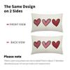 aportt Valentines Day Lumbar Pillow Covers 12X20 Inch Red Pink Heart Valentine's Day Decorative Rectangular Pillow Cases Cute Holiday Throw Pillows Set of 2 Home Decor for Sofa Porch Couch Outdoor view 4