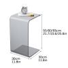 Acrylic End Table, U Shaped Coffee Table, Transparent Bedside Table Leisure Table, Study Side Table, Home, Office, Showroom Transparent Small Table ( Color : Orange , Size : 30*30*60cm/12*12*24in ) view 2