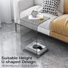 Acrylic End Table, U Shaped Coffee Table, Transparent Bedside Table Leisure Table, Study Side Table, Home, Office, Showroom Transparent Small Table ( Color : Orange , Size : 30*30*60cm/12*12*24in ) view 4