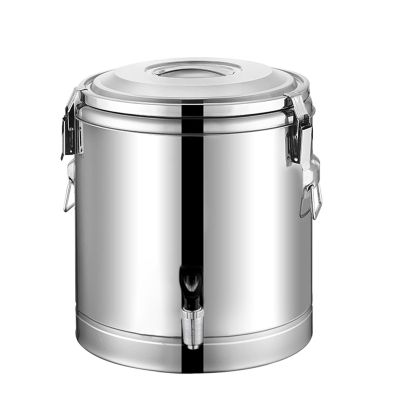AIZYR Stainless Steel Insulated Barrel Hot and Cold Beverage Dispenser, Thermos Container with Spigot, Keep Warm Barrel for Tea/Soup Tea/Water/Coffee/Milk,21L
