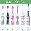 Linkidea Stainless Steel Electric Toothbrush Stand for Shower Bathroom, Wall Mounted Tooth Brush Holder, 7 Slots Multifunctional Organizer for Razor, Shaver, Comb view 2