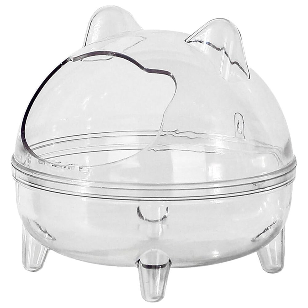 Cabilock Cute Bear Desktop Trash Can Transparent Garbage Container Lid for Home Office Kitchen Bathroom Sturdy Material for Countertop Use Capacity