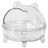 Cabilock Cute Bear Desktop Trash Can Transparent Garbage Container Lid for Home Office Kitchen Bathroom Sturdy Material for Countertop Use Capacity view 1