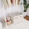 TOPIA HOME Shoe Organizer for Closet, Foldable Shoe Box with Adjustable Dividers and Clear Cover, Space Saving Shoe Storage Organizer Cabinet with Reinforced Handles, Fits 16 Pairs, Beige TP09Y view 4