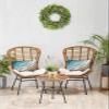 Decorative Throw Pillow Covers 20x12 Set of 2 Ombre Stripes Turquoise Brown Linen Indoor Outdoor Pillow Covers for Couch Sofa Abstract Striped Soft Double-Sided Cushion Covers Cases for Home Decor view 4