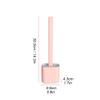 MOOWI Toilet Brush Toilet Brush Holder Wall-Mounted Silicone Toilet Bowl Brush Household Bathroom Toilet Cleaning Brush 360 No Dead Angle Brush Set Bathroom Brush and Holder (Color : White) view 2
