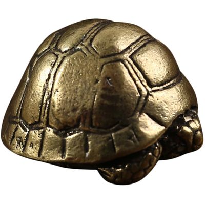 GANAZONO Brass Turtle Figurine Vintage Decor Retro Style Solid Tortoise Sculpture for Unique for Turtle and Collectors