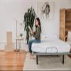 KnBoB Queen Size Memory Foam Mattress, White & Light Blue High Density Base Foam 8 Inch Mattress view 2