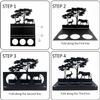 Black Metal Animal Candle Holder,Elephant and Giraffe in The Forest Silhouette Decor,Wedding Holiday Party Metal Candle Holder for Table (Elephant and Giraffe Style) view 4
