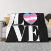 LGBT Trans 'Love' Gender Gift for Transgender Pride Blanket Gifts Funny Throw Blanket Flannel Blanket Soft Blanket Fuzzy Blanket Soft Cozy Lightweight Blanket for Sofa Bed Travel 40"x30" view 1