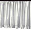 AKBLinenBedding - 3 Sided Bottom Ruffled Split Corner Dust Ruffle Bed Skirt, White Solid 700 TC Egyptian Cotton, Drop - 19 inch (Twin - 39" W x 75" L) view 1