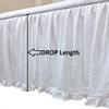 AKBLinenBedding - 3 Sided Bottom Ruffled Split Corner Dust Ruffle Bed Skirt, White Solid 700 TC Egyptian Cotton, Drop - 19 inch (Twin - 39" W x 75" L) view 2