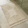 KIBAGA Beautiful Boho Rug with Tassels for Your Bathroom - Soft 2 x 3 ft. Cotton Rug Fits Perfectly Into Your Bath - Washable, Non-Slip Mat Ideal to Enhance Any Modern Home Decor, 24 x 36 inch view 1