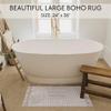 KIBAGA Beautiful Boho Rug with Tassels for Your Bathroom - Soft 2 x 3 ft. Cotton Rug Fits Perfectly Into Your Bath - Washable, Non-Slip Mat Ideal to Enhance Any Modern Home Decor, 24 x 36 inch view 2