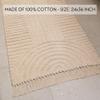 KIBAGA Beautiful Boho Rug with Tassels for Your Bathroom - Soft 2 x 3 ft. Cotton Rug Fits Perfectly Into Your Bath - Washable, Non-Slip Mat Ideal to Enhance Any Modern Home Decor, 24 x 36 inch view 4