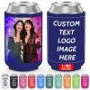 Valyria Custom Can Coolers Sleeves Bulk 300pcs Personalized Collapsible Insulated Can Cooler Drink Holder with Logo Image Text for Anniversary Wedding Birthday Party Fishing Picnics view 1