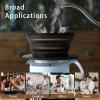 VVGCS 2 Pieces Paperless Travel Pour Over Coffee Maker with Stainless Steel Coffee Filter - Camping Pour Over Coffee Maker Set - Collapsible Travel Pour over Coffee Dripper Kit Single Cup (Black+Blue) view 3