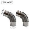 SoloWilder Wood Stove Pipe 2pcs 45 Degree Stainless Steel Chimney Tube 2.36" Stovepipe for Camping Tent Stove view 3