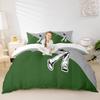 Golf Kids Duvet Cover Set Full Size,Ball Sports Games Modern Fashion Bedding Set,Boys Girls Adults Room Decor,Geometric Patchwork Chic Comforter Cover,Grey Green Unique Quilt Cover,2 Pillowcases view 1
