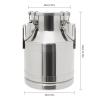 10/12/40L Stainless Steel Milk Can Drink Dispensers Bucket Wine Pail Bucket Milk Can Tote Jug with Sealed Lid Heavy Duty (10L) view 2