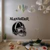 Custom American Football Wall Decals - Personalized Vinyl Stickers for Boys' Room Decor - Football Player Wall Stickers - Sporty Wall Decor view 2