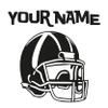 Custom American Football Wall Decals - Personalized Vinyl Stickers for Boys' Room Decor - Football Player Wall Stickers - Sporty Wall Decor view 3