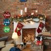 Ymaotrade 3 Pieces Christmas JOY Hanging Front Door Sign Peace Love Joy Wall Sign with Bow Leaves Wreath for Farmhouse Wall Porch Rustic Wooden Christmas Ornaments for Holiday Home Window view 2