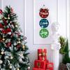 Ymaotrade 3 Pieces Christmas JOY Hanging Front Door Sign Peace Love Joy Wall Sign with Bow Leaves Wreath for Farmhouse Wall Porch Rustic Wooden Christmas Ornaments for Holiday Home Window view 3