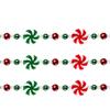 Christmas Candy Garland 8Ft/2.4m Red White Peppermint Candy Cane Christmas Decorations Plastic Bead Candy Garland Christmas Tree Ornaments for Hanging Xmas Decorations Red and Green view 1