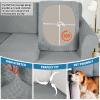 2025 Stretch Chaise Covers for Sectional Sofa, Individual Chaise Lounge Cover Removable Washable, L-Shaped Couch Seat Cover Replacement, Unique Fashion Pattern Soft Cozy Durable (Chaise, Light Gray) view 4