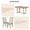 Bellemave 6 Piece Dining Table Set for 6 with Bench Farmhouse Kitchen Table and Upholstered Chairs & Bench Wood Rectangular Dinner Table Set of 6 for Dining Room, Natural Wood Wash view 4