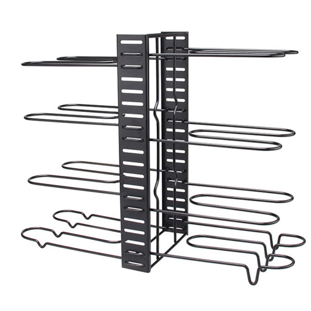 Dxcaicc Pot Organizer Rack,Cabinet Pantry Pot Lid Holder,Height and Position are Adjustable for Kitchen Cabinet Organizers and Storage