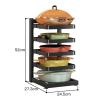 Dxcaicc Pot Organizer Rack for Under Cabinet,Height and Position are Adjustable,lid Organizer for Kitchen Cabinet Organizers and Storage,5 Layer view 2