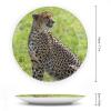 Kenya Cheetah Big Cat Africa on Plate for Home Office Wall Decor Decorative Plate with Display Stand Ceramic Ornament Wall Art Porcelain Keepsake Collectible Plate Wedding Holiday Party Favor 7" view 2