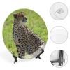 Kenya Cheetah Big Cat Africa on Plate for Home Office Wall Decor Decorative Plate with Display Stand Ceramic Ornament Wall Art Porcelain Keepsake Collectible Plate Wedding Holiday Party Favor 7" view 4