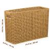 Cabilock Woven Storage Basket with Hollow Handles Stylish Organizer for Desktop Closet and Home Supplies Magazines Snacks and Sundries view 2