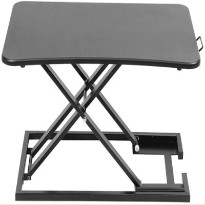 GAJUST Adjustable Desk,X-Shape Height Adjustable Standing Desk Table with Gas Spring Handle for Home Office Black