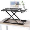 GAJUST Adjustable Desk,X-Shape Height Adjustable Standing Desk Table with Gas Spring Handle for Home Office Black view 2