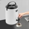 10L White Insulated Beverage Dispenser with Faucet,201 Stainless Steel Insulated Thermal Hot and Cold Beverage Dispenser with Thermometer,Coffee Dispenser for Parties,Outdoor Picnics (10L) view 1