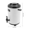 10L White Insulated Beverage Dispenser with Faucet,201 Stainless Steel Insulated Thermal Hot and Cold Beverage Dispenser with Thermometer,Coffee Dispenser for Parties,Outdoor Picnics (10L) view 3