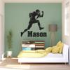 Personalized Football Room Decor - Custom American Football Wall Stickers Name and Number - Decals for Boys' Bedroom with Personalized Name view 1