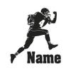 Personalized Football Room Decor - Custom American Football Wall Stickers Name and Number - Decals for Boys' Bedroom with Personalized Name view 3