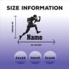 Personalized Football Room Decor - Custom American Football Wall Stickers Name and Number - Decals for Boys' Bedroom with Personalized Name view 4