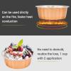 Beasea Disposable Ramekins 8oz, 100 Pack Rose Gold Aluminum Foil Cups with Lids, Disposable Creme Brulee Muffin Cupcake Baking Cup Mini Pudding Cups for Party Wedding Birthday view 4